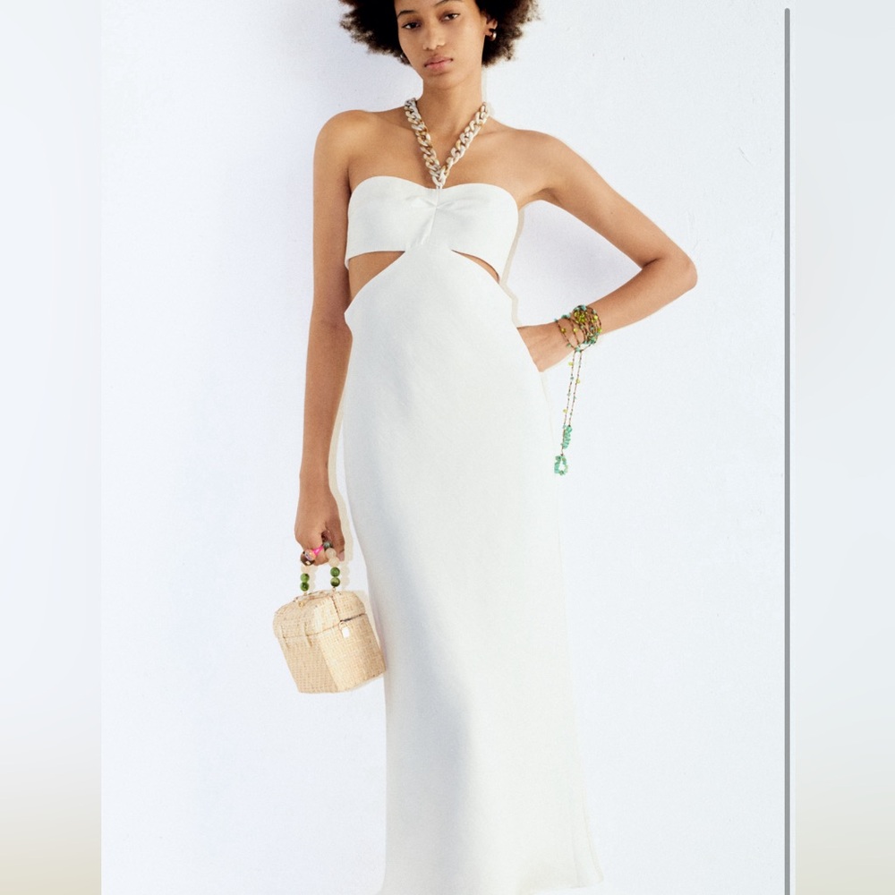 Zara white maxi dress